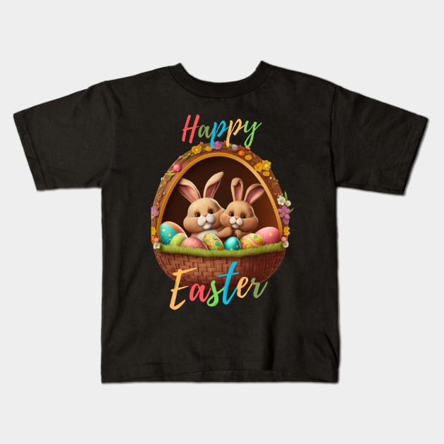 Happy Easter Kids T-Shirt by Teebee